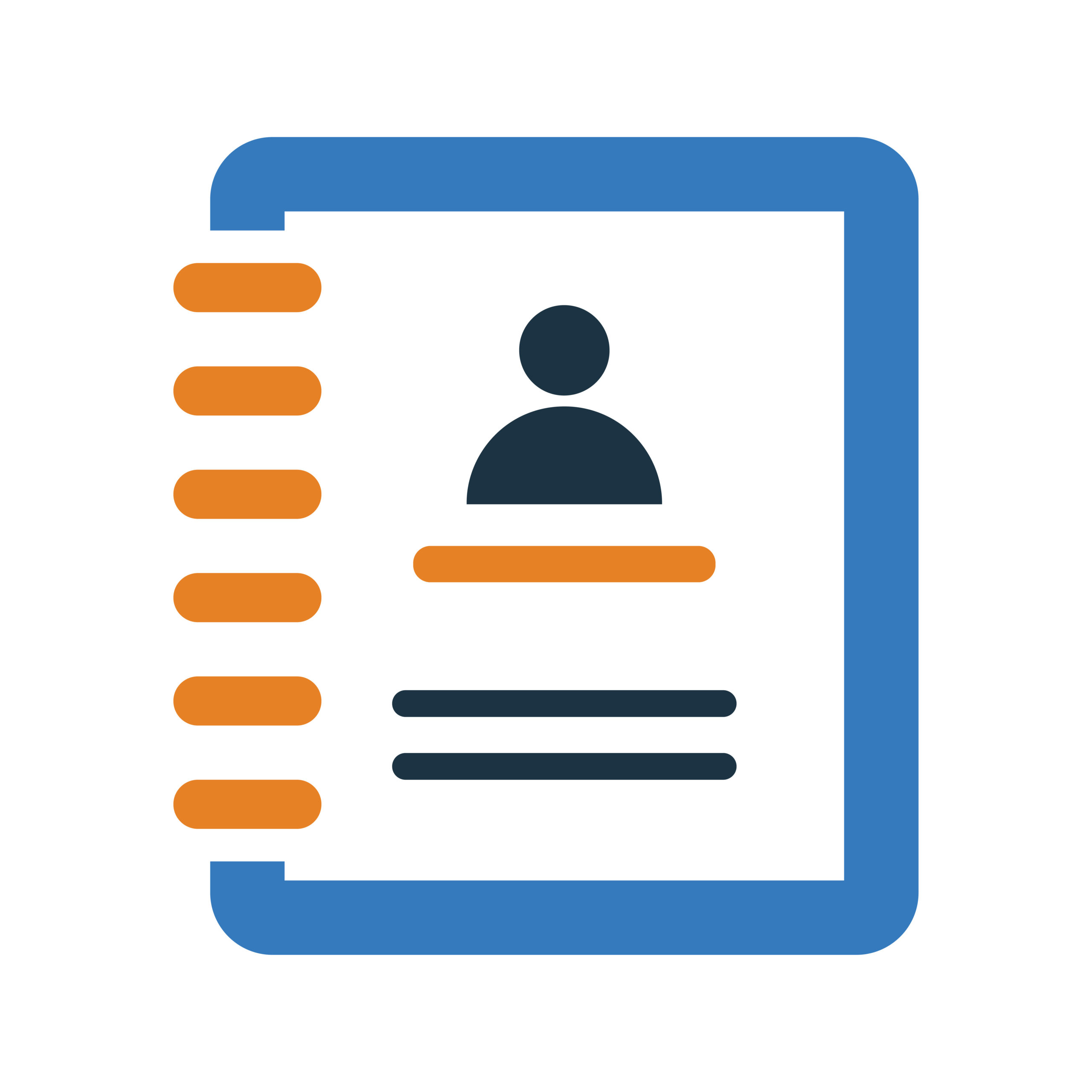 profile, resources, contact list icon. simple editable vector design isolated on a white background.